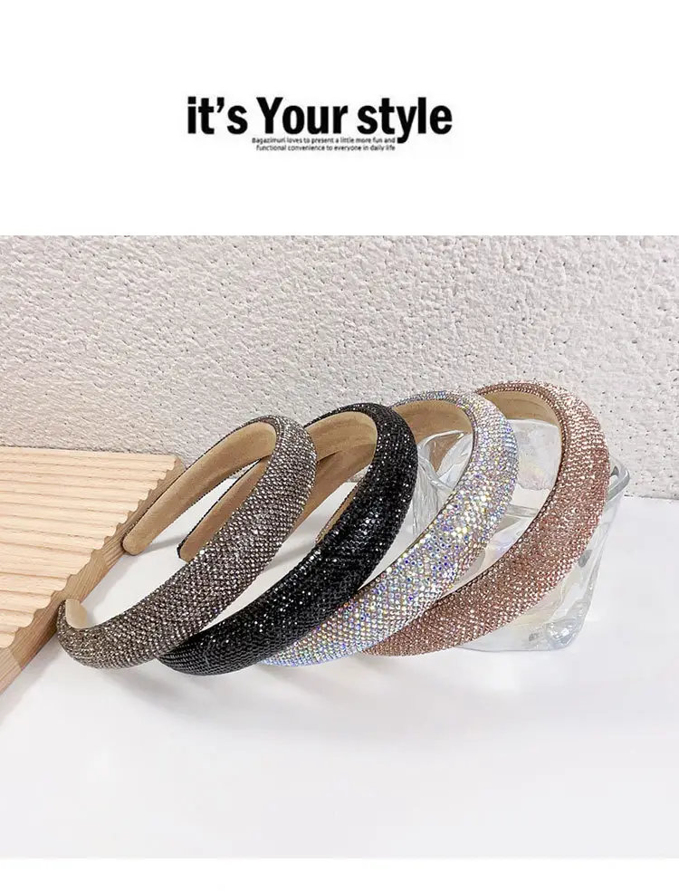Full Diamond Hair Hoop for Women Gold Plated — feature 8