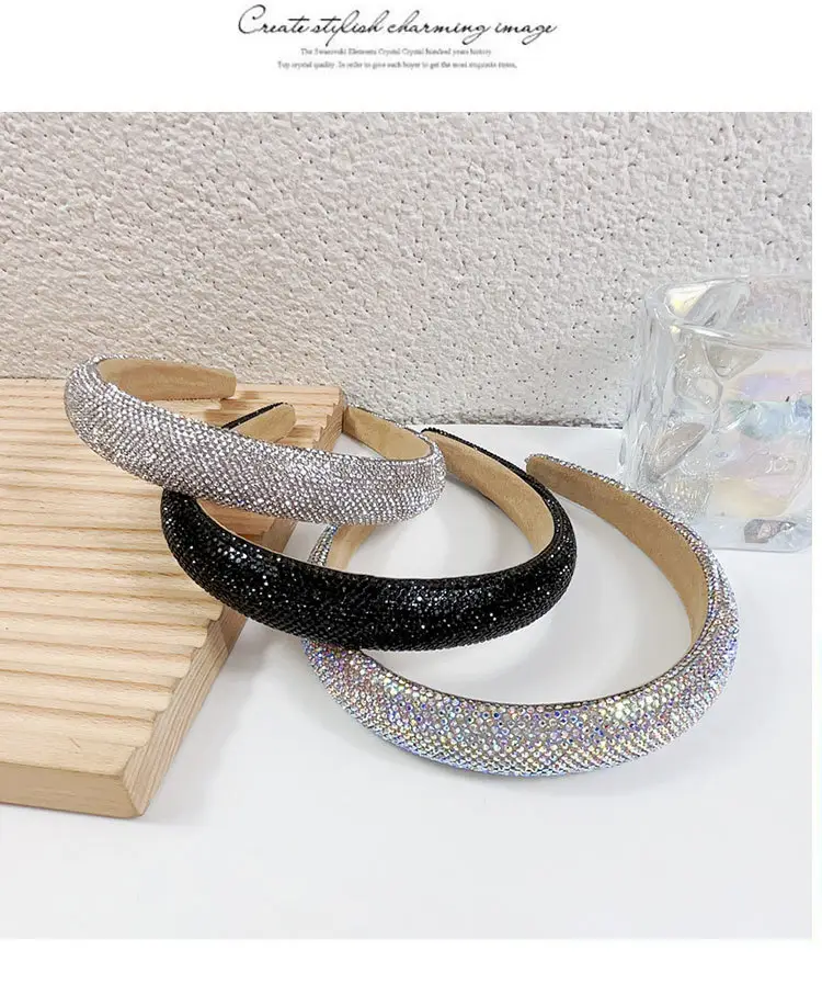 Full Diamond Hair Hoop for Women Gold Plated — feature 9