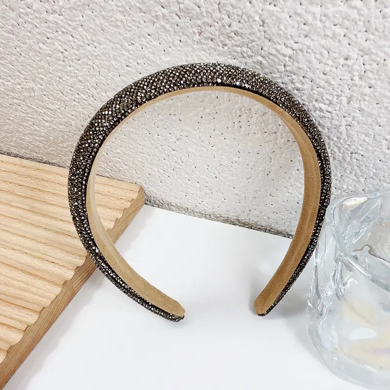 Full Diamond Hair Hoop for Women Gold Plated - Image 2