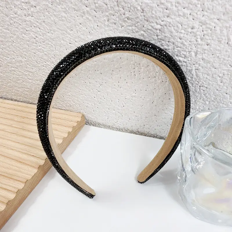 Full Diamond Hair Hoop for Women Gold Plated - Image 3