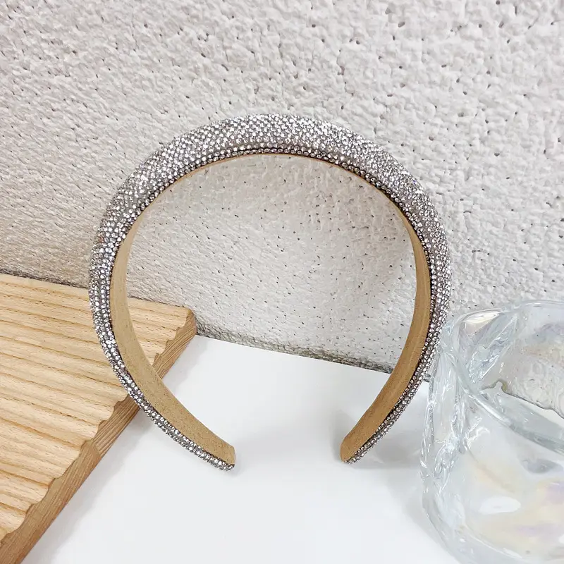 Full Diamond Hair Hoop for Women Gold Plated - Image 4