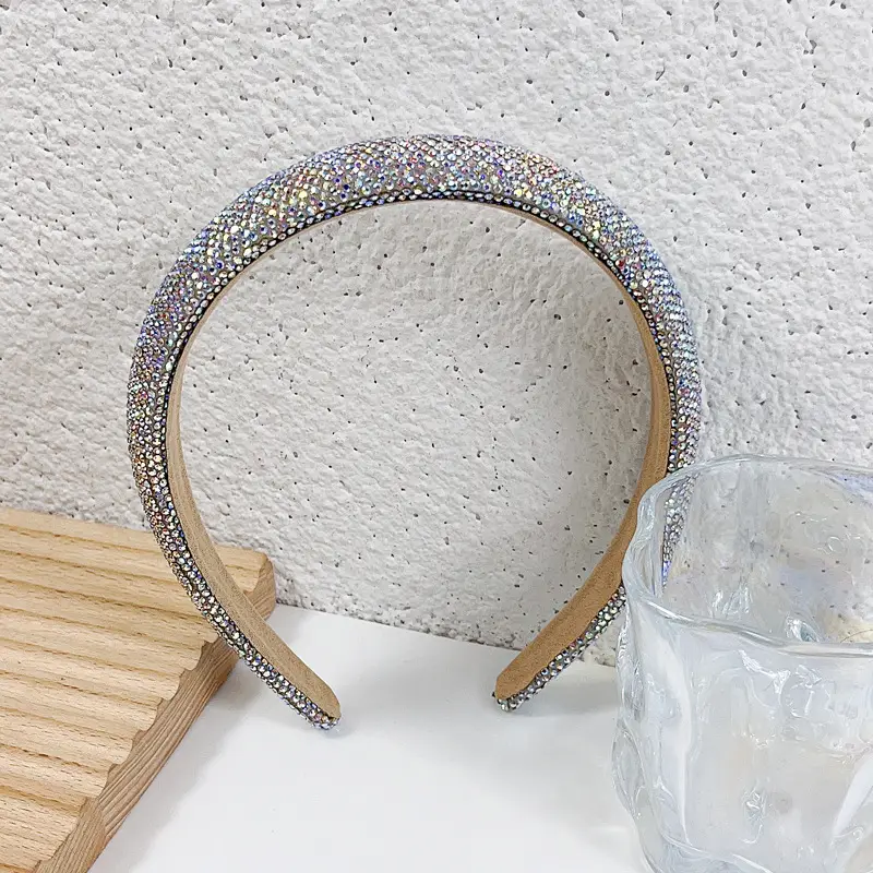 Full Diamond Hair Hoop for Women Gold Plated - Image 5