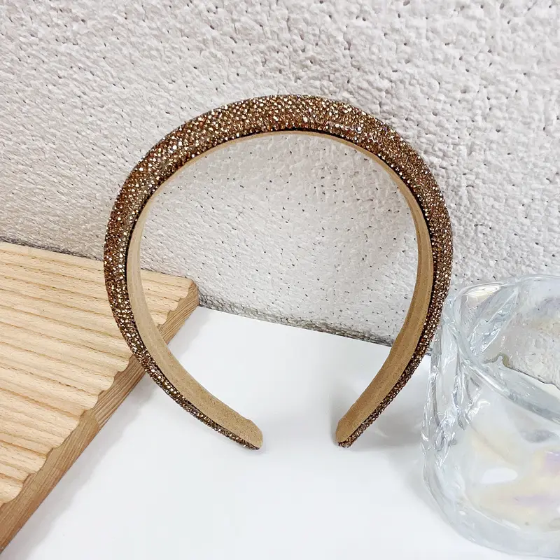 Full Diamond Hair Hoop for Women Gold Plated - Image 6