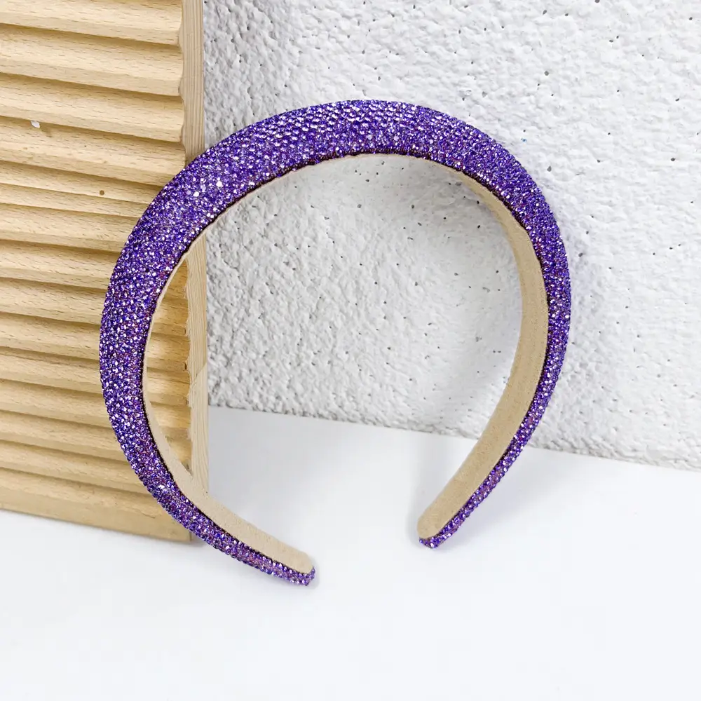 Full Diamond Hair Hoop for Women Gold Plated - Image 7
