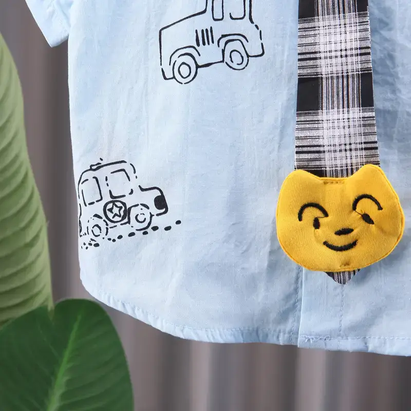 Children Cotton T-Shirt Shorts Set Summer Baby Boys — feature 10