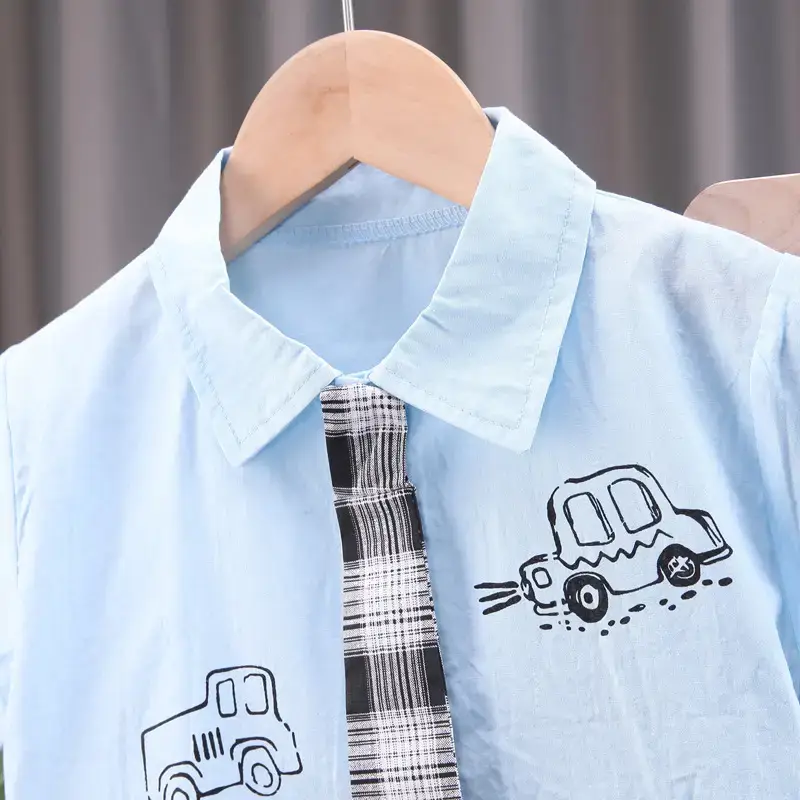 Children Cotton T-Shirt Shorts Set Summer Baby Boys — feature 6