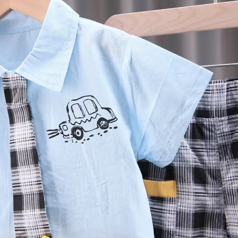 Children Cotton T-Shirt Shorts Set Summer Baby Boys — feature 7