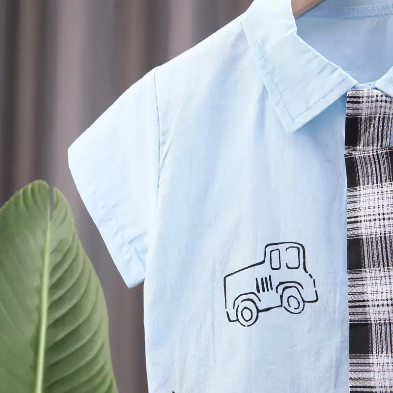 Children Cotton T-Shirt Shorts Set Summer Baby Boys — feature 9