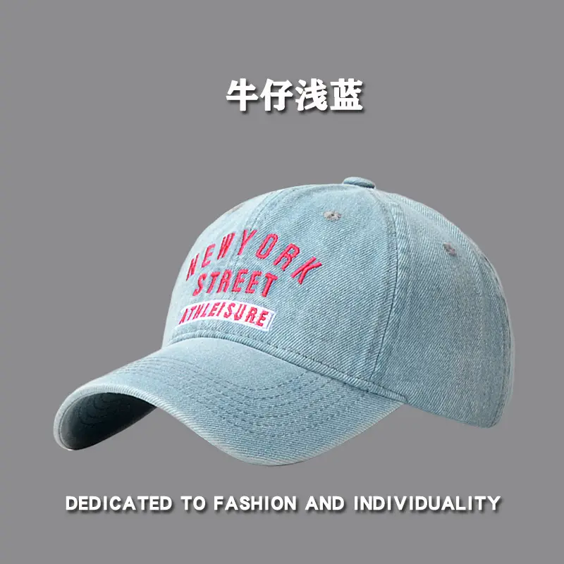 Men Denim Breakback Cap Navy Blue Spring Autumn Outdoor Casual - Image 5