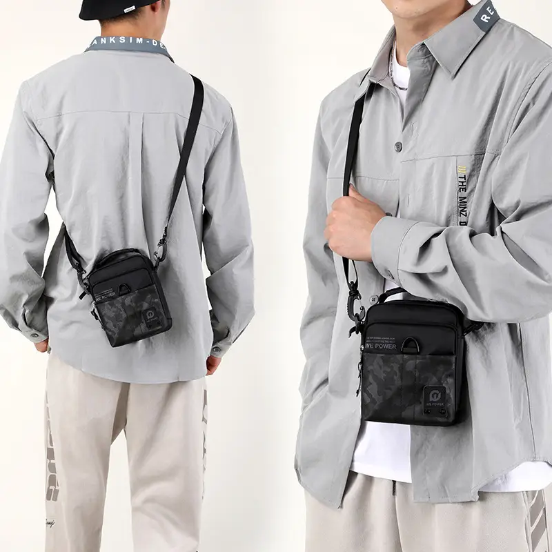 Wepower Men's Lightweight Sports Shoulder Crossbody Bag Multi-Functional Belt Hanging Bag Vertical Small Bag Casual Men's Bag - Image 6