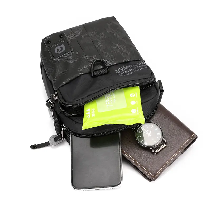 Wepower Men's Lightweight Sports Shoulder Crossbody Bag Multi-Functional Belt Hanging Bag Vertical Small Bag Casual Men's Bag - Image 9