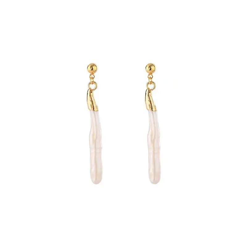Natural Pearl Earrings for Women Gold Plated - Image 5