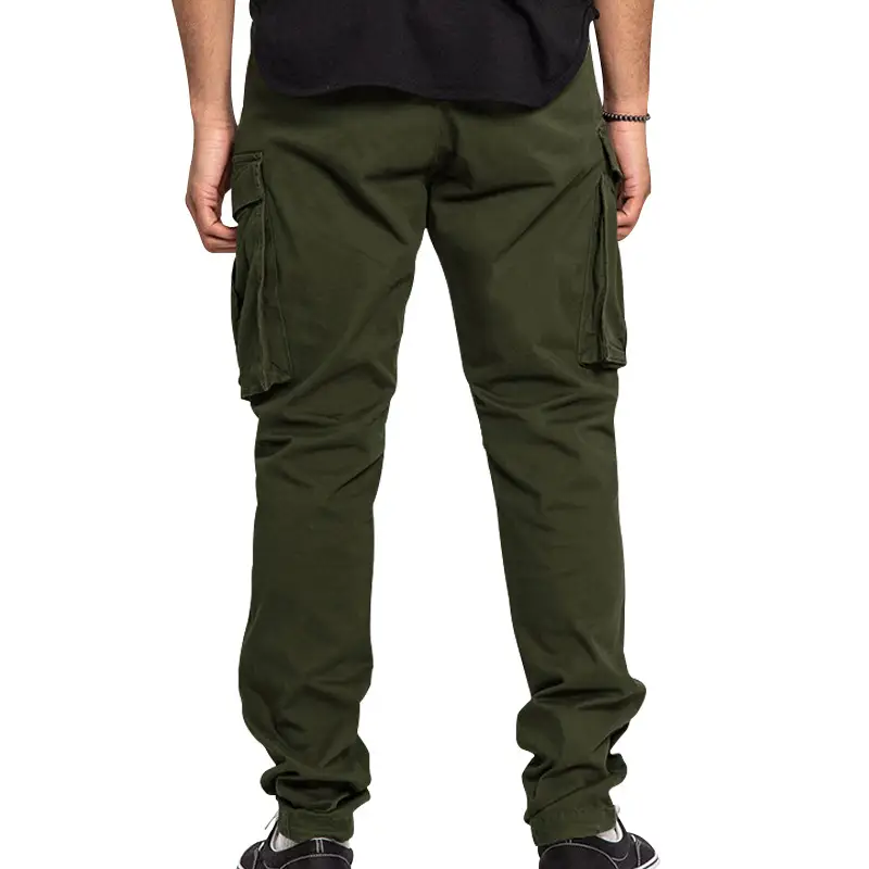 Men's Tan Multi-Pocket Cargo Pants Large — feature 11