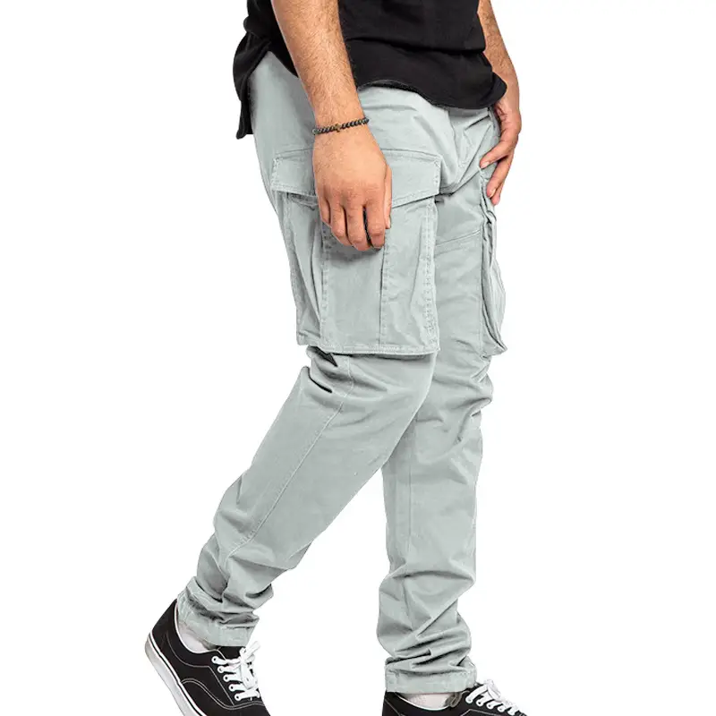 Men's Tan Multi-Pocket Cargo Pants Large — feature 17