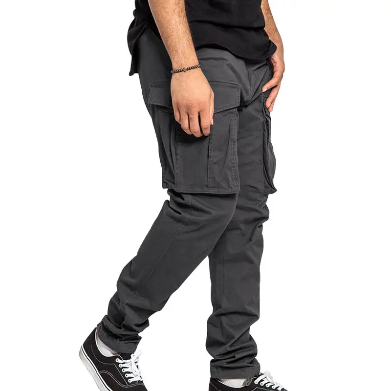 Men's Tan Multi-Pocket Cargo Pants Large — feature 21