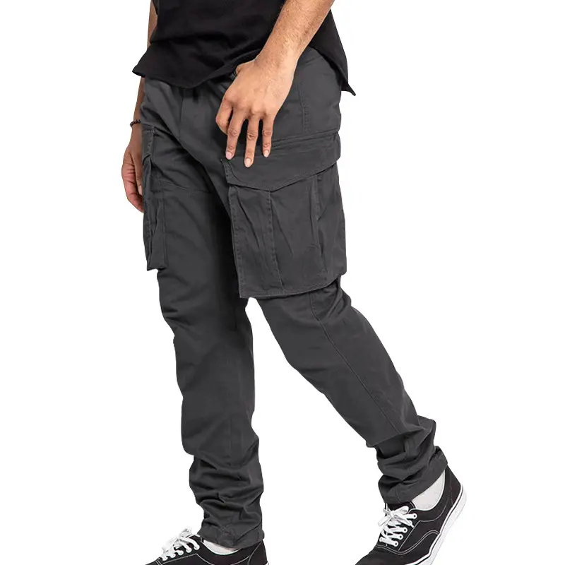 Men's Tan Multi-Pocket Cargo Pants Large — feature 22