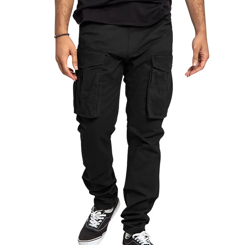 Men's Tan Multi-Pocket Cargo Pants Large — feature 4