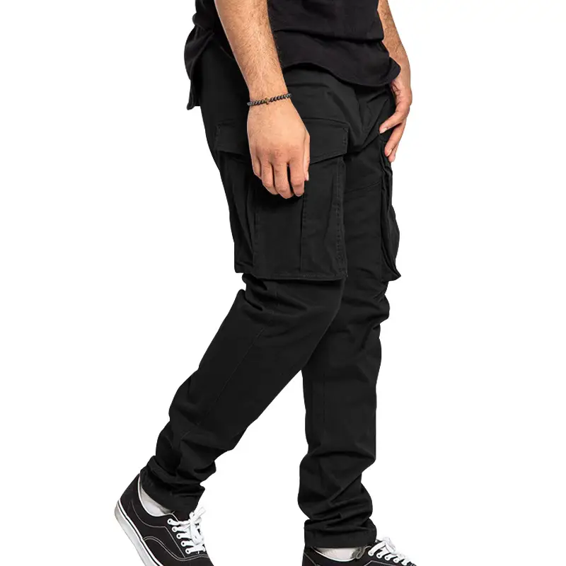 Men's Tan Multi-Pocket Cargo Pants Large — feature 5