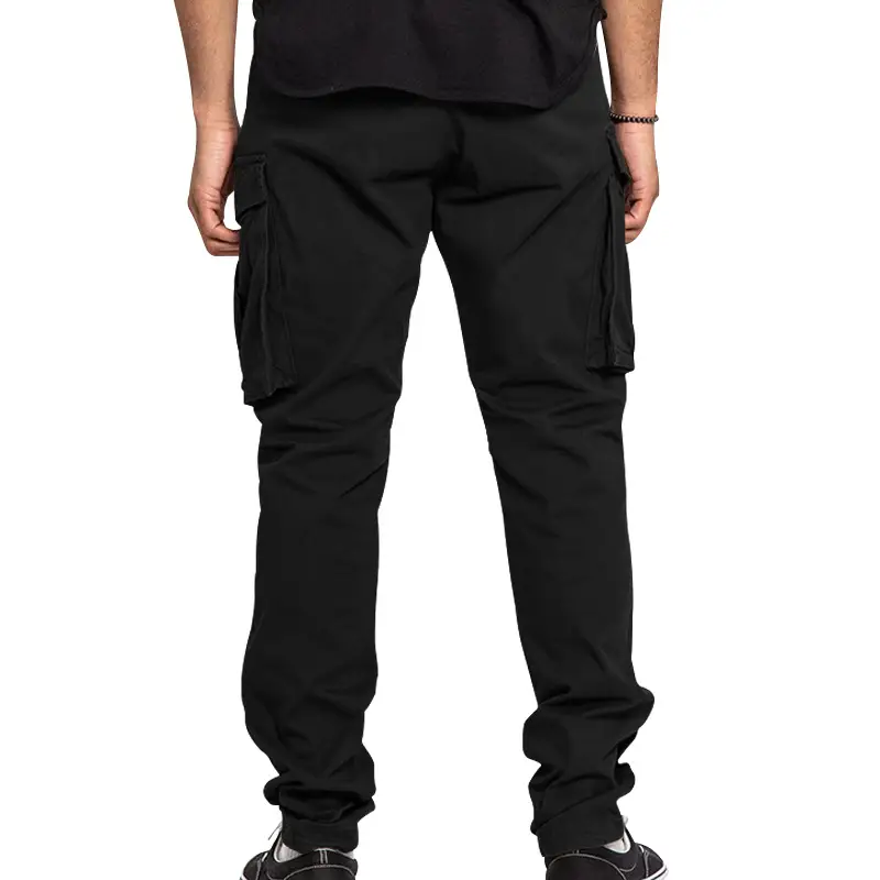 Men's Tan Multi-Pocket Cargo Pants Large — feature 7