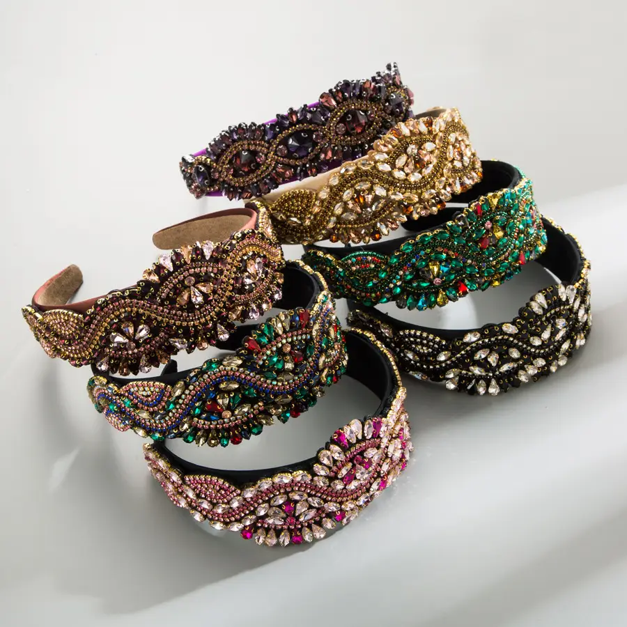 Baroque Diamond Headband for Women Party Wear