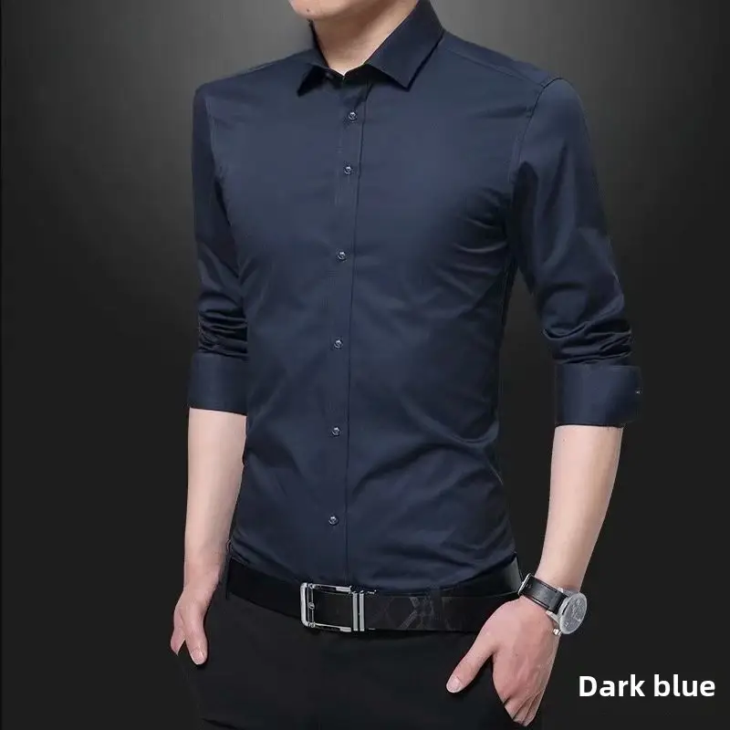 Men's Long Sleeve Light Blue Slim Fit Shirt