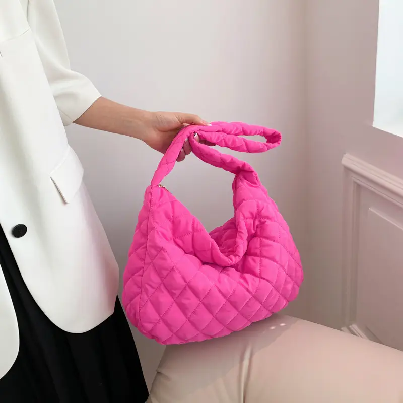 Pink Quilted Women's Tote Bag 2023 New - Image 8