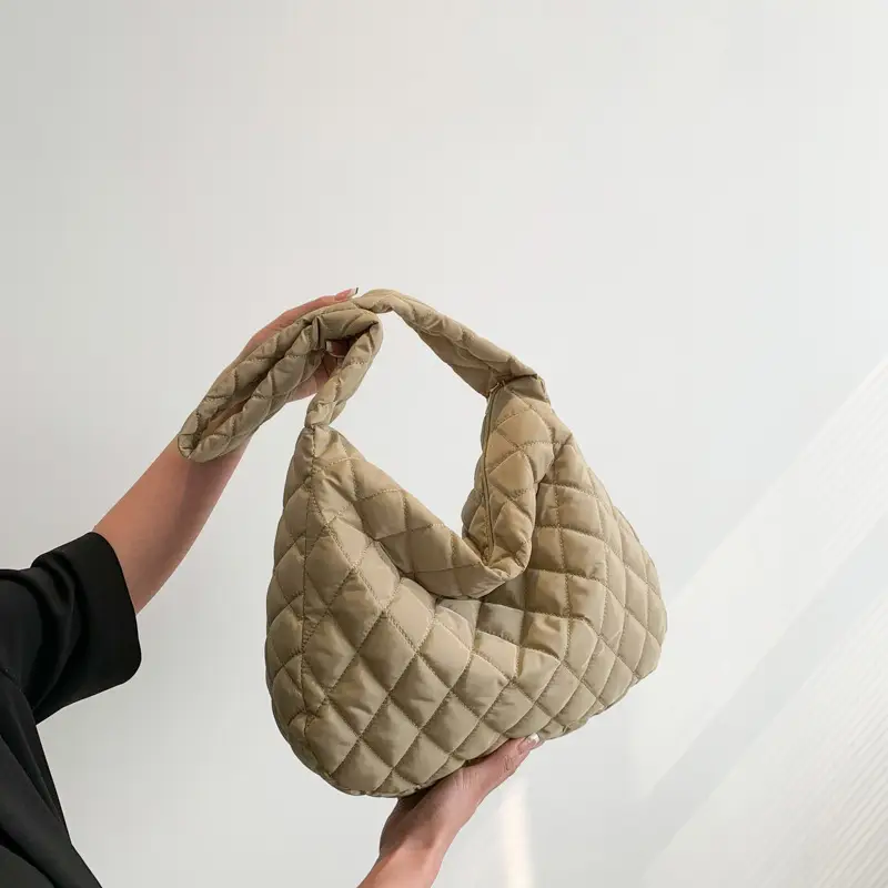 Pink Quilted Women's Tote Bag 2023 New - Image 10