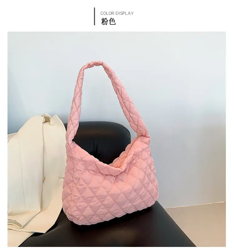 Pink Quilted Women's Tote Bag 2023 New — feature 35