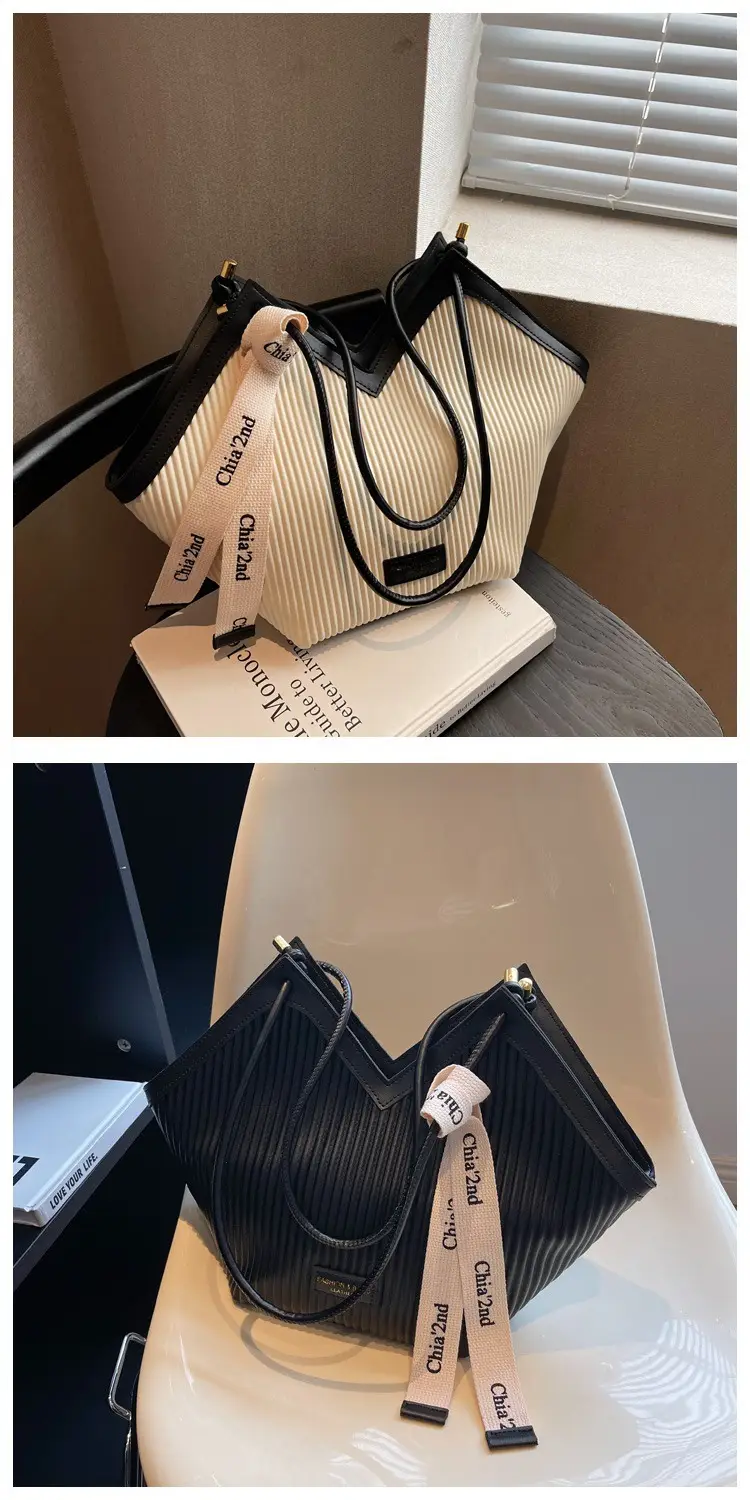 Korean Style Brown Canvas Shoulder Bag for Women — feature 14