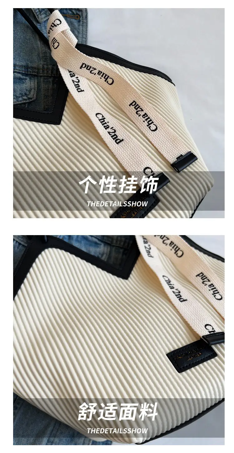 Korean Style Brown Canvas Shoulder Bag for Women — feature 3