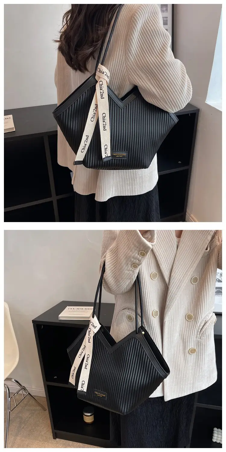 Korean Style Brown Canvas Shoulder Bag for Women — feature 7
