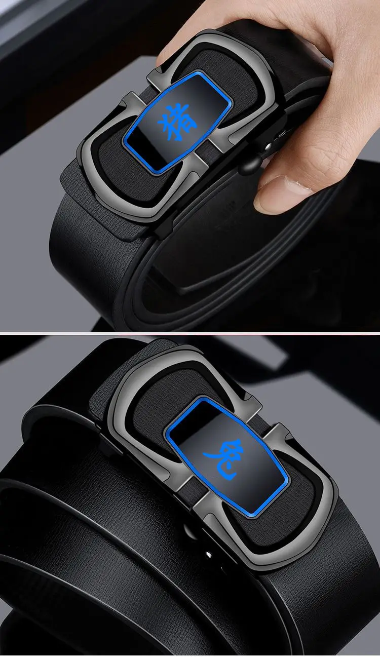 Men's Genuine Leather Zodiac Belt with Gold Plated Face β feature 15