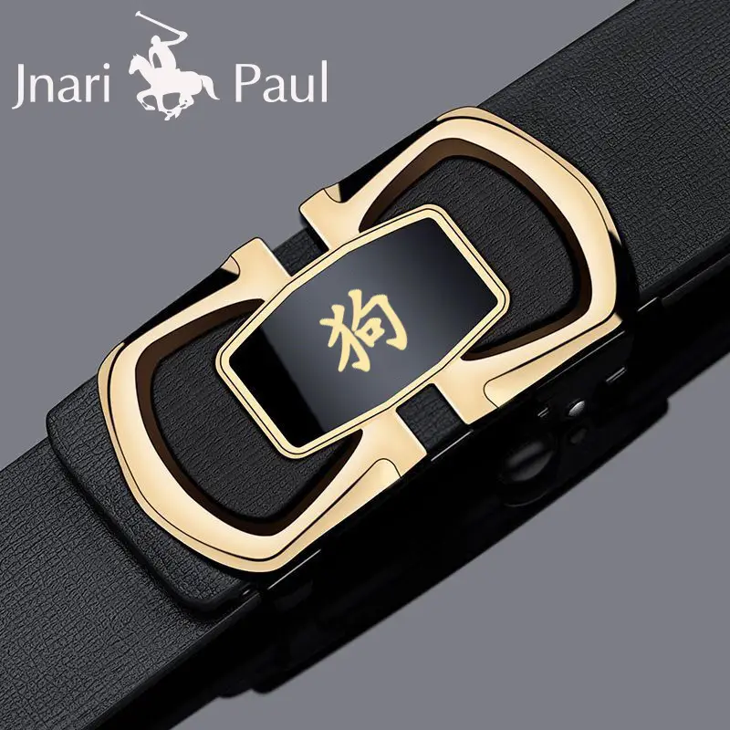 Men's Genuine Leather Zodiac Belt with Gold Plated Face - Image 11