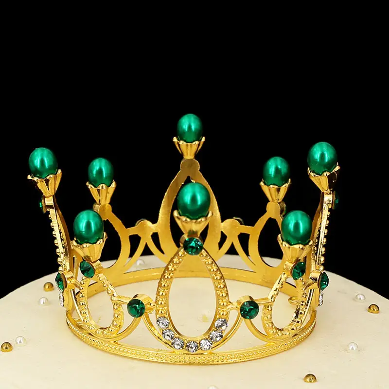 Golden Pearl Crown for Kids & Baking Decor
