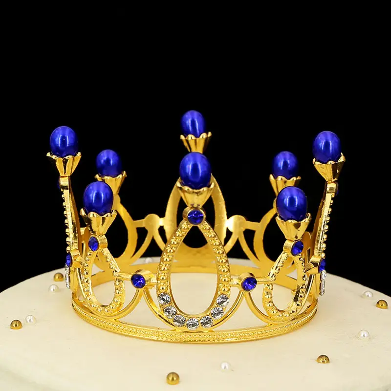 Golden Pearl Crown for Kids & Baking Decor