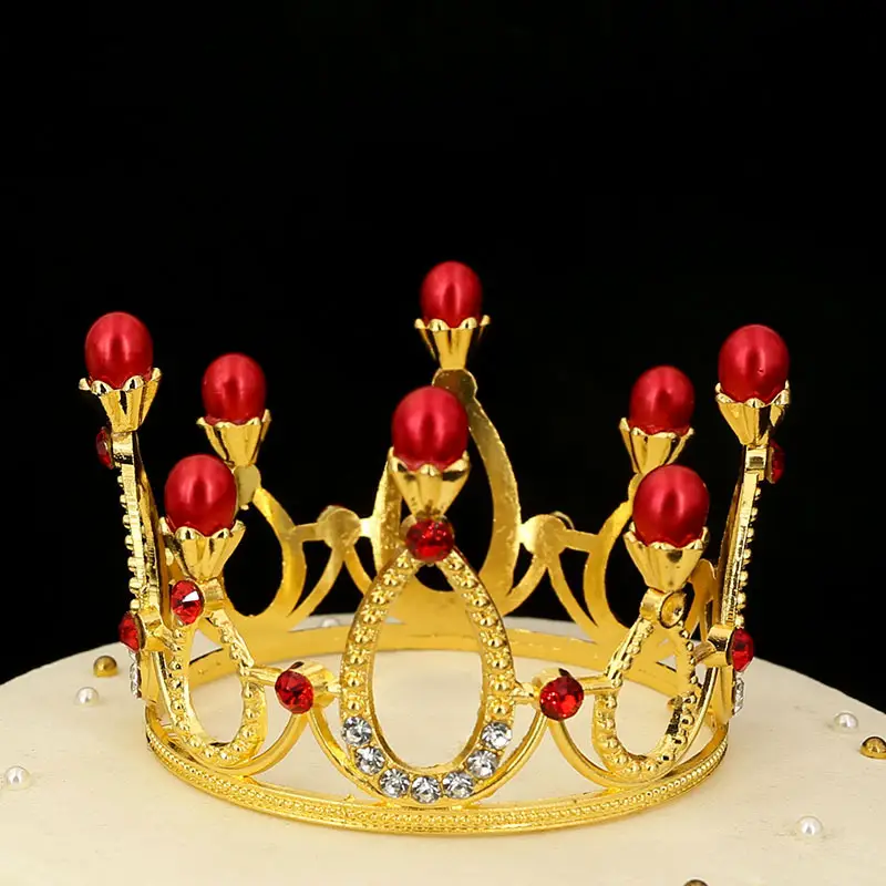 Golden Pearl Crown for Kids & Baking Decor