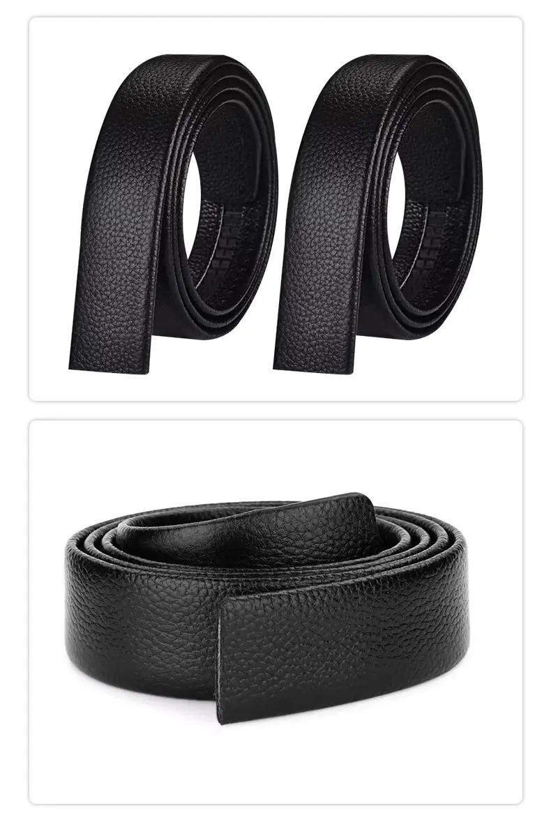 Men's Automatic Buckle Leather Belt Brown 3.5cm — feature 12