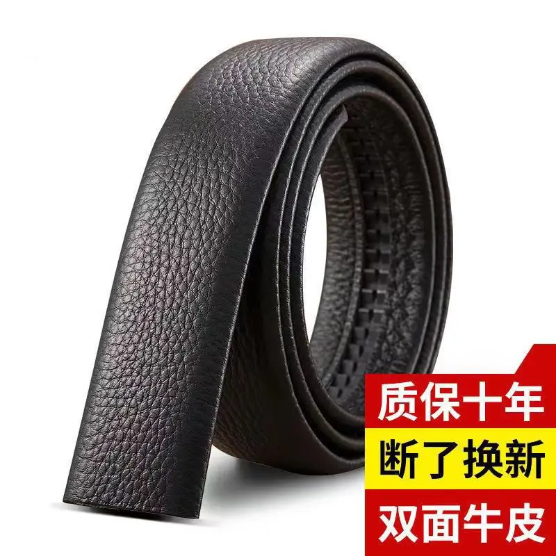 Men's Automatic Buckle Leather Belt Brown 3.5cm - Image 4