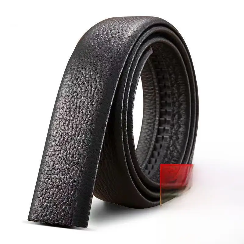 Men's Automatic Buckle Leather Belt Brown 3.5cm - Image 3