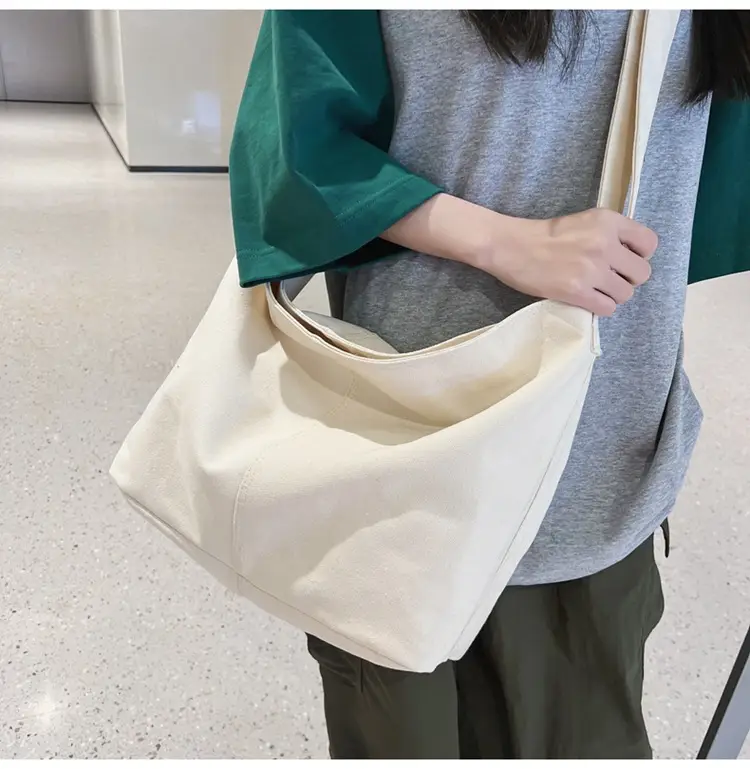Green Canvas Crossbody Bag for Women College Student Large Capacity — feature 15