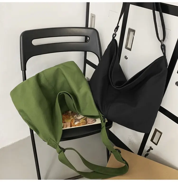 Green Canvas Crossbody Bag for Women College Student Large Capacity — feature 24