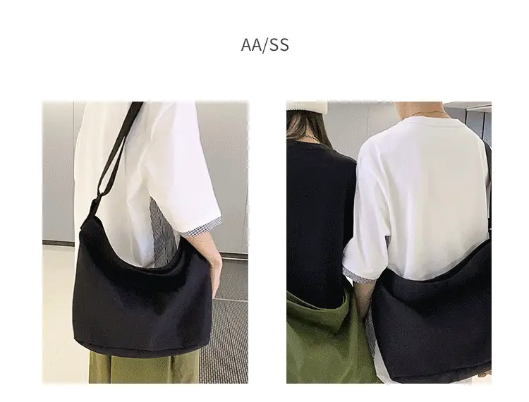 Green Canvas Crossbody Bag for Women College Student Large Capacity — feature 3