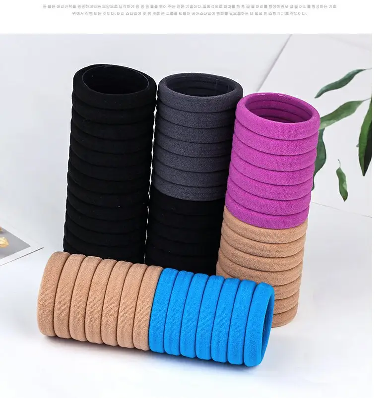 Black Rubber Hair Bands 60 Pcs Pack — feature 11