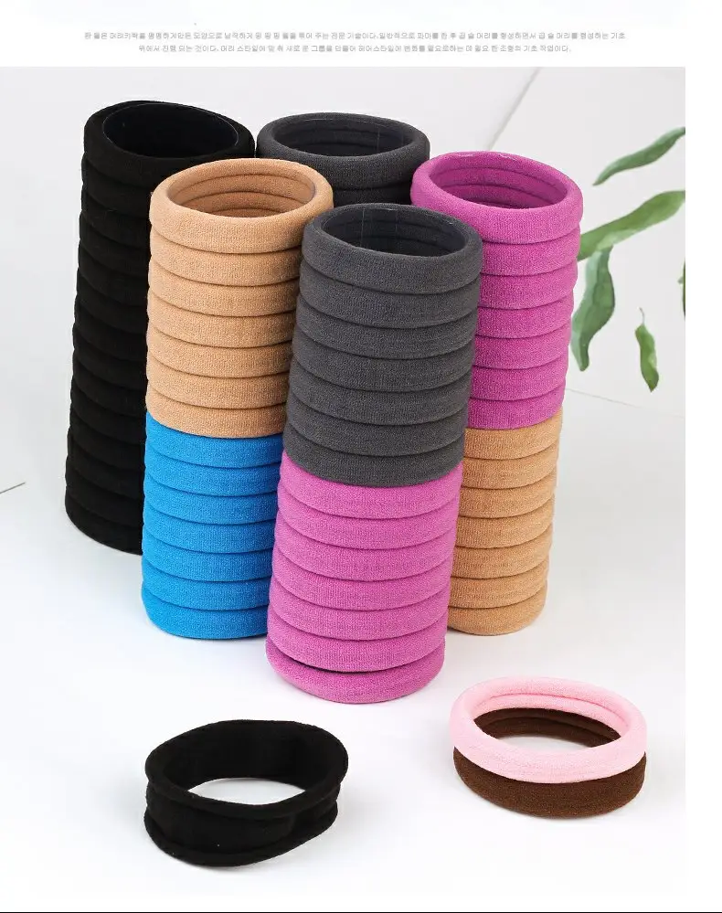 Black Rubber Hair Bands 60 Pcs Pack — feature 12