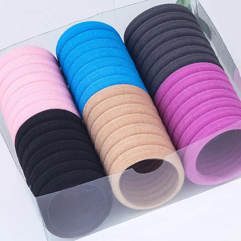 Black Rubber Hair Bands 60 Pcs Pack - Image 12
