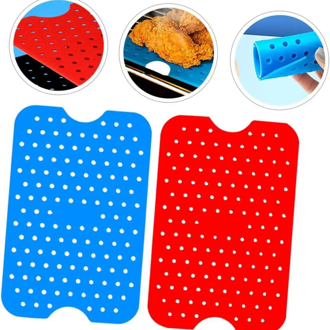 Cross-border Food Grade Silicone Bakeware Pad Special Lining Accessories High Temperature Baking Air Fryer Anti-scalding Insulation Pad - Image 17
