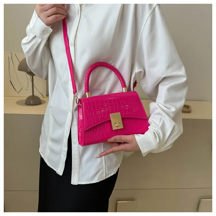 Black Croc Leather Shoulder Bag for Women 2023 — feature 11