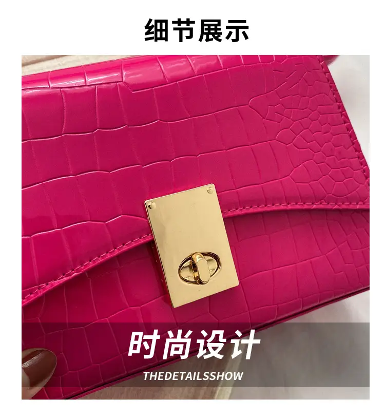 Black Croc Leather Shoulder Bag for Women 2023 — feature 2