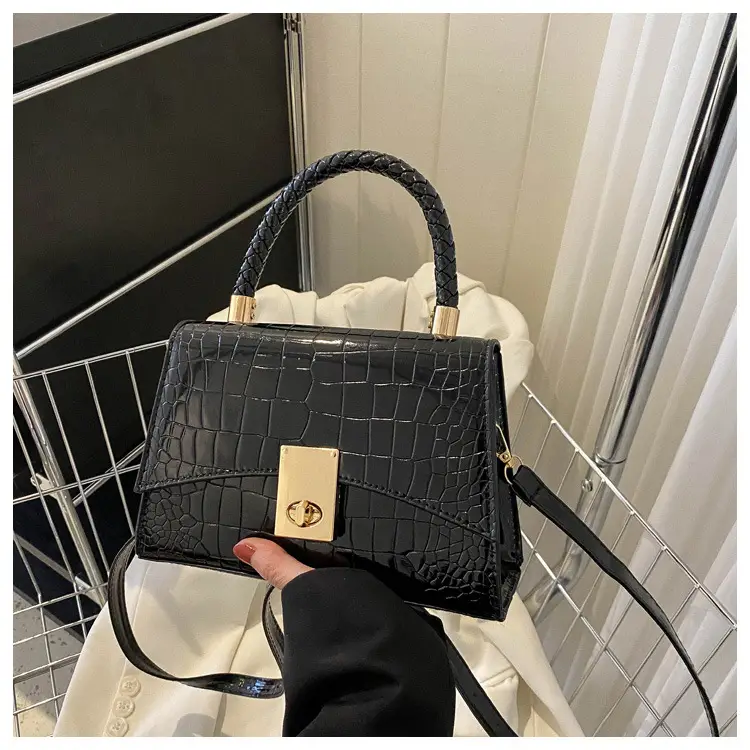 Black Croc Leather Shoulder Bag for Women 2023 — feature 26