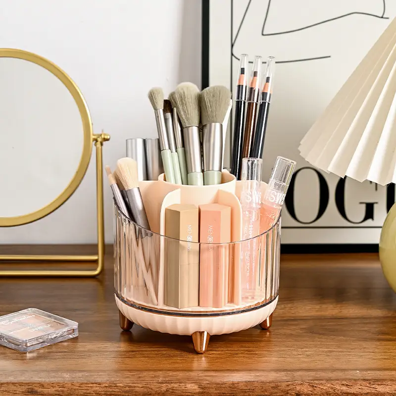 Rotating Makeup Brush Storage Box with Legs — feature 39